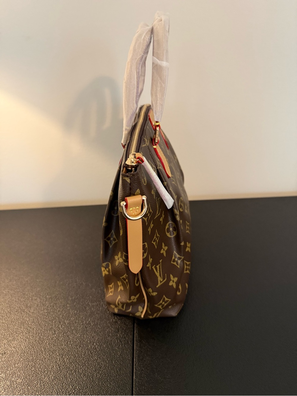 Brown Monogram Canvas Handbag Turenne Style - Picture 4 of 8